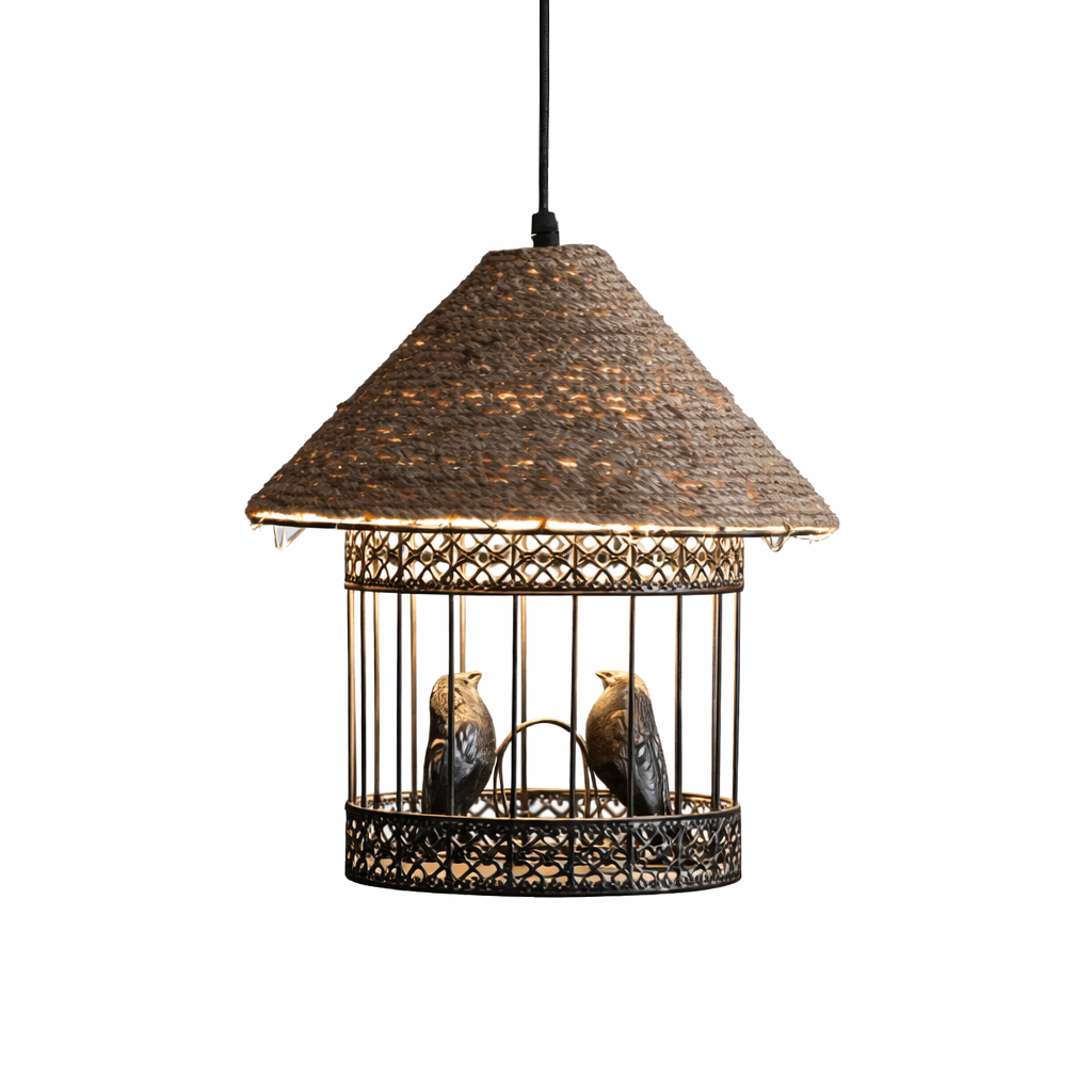Decorative Love Bird Cage Pendant Ceiling Light (Model: HL Love Bird)