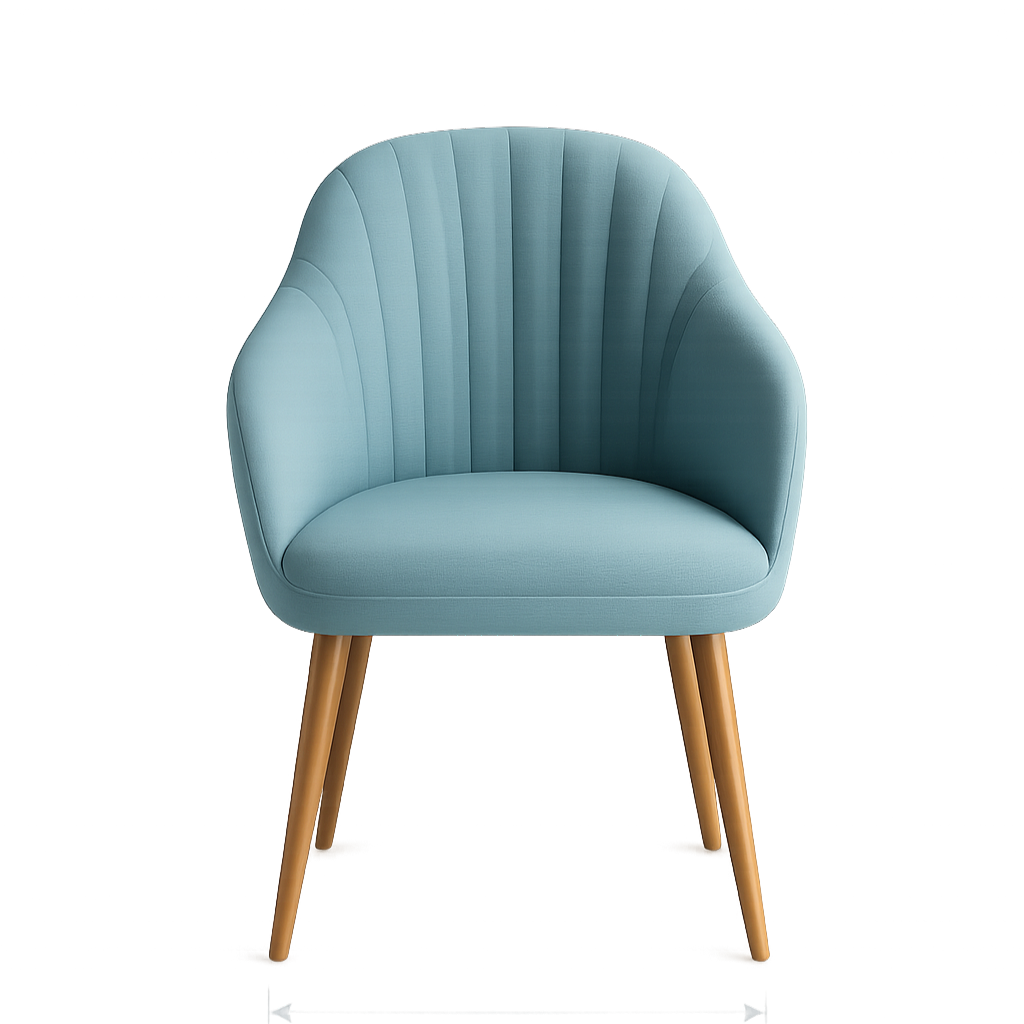 Modern Accent Chair with Wooden Legs