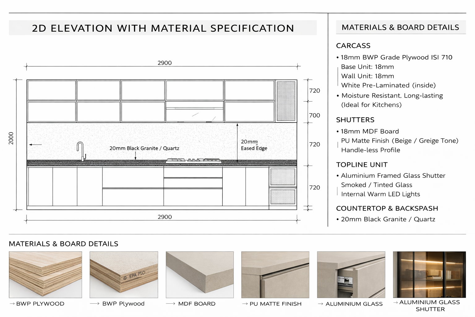 Kitchen interior design by Studio013